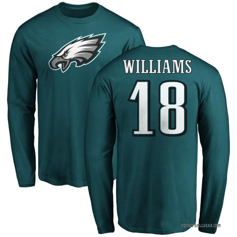 Avery Williams Men's Green Philadelphia Eagles Logo Long Sleeve T-Shirt -