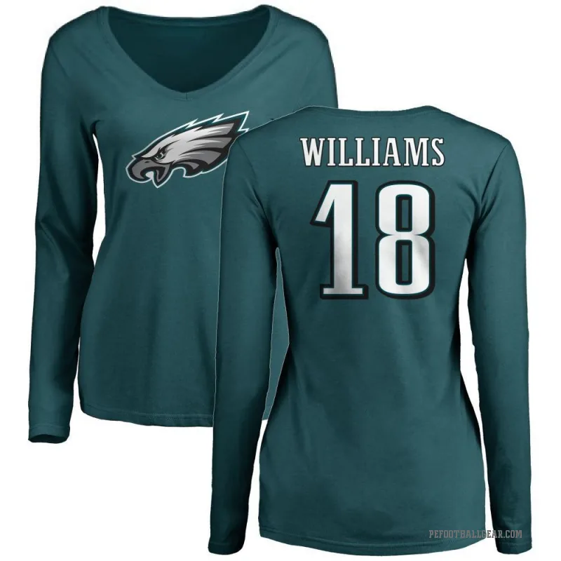 Avery Williams Women's Green Philadelphia Eagles Long Sleeve T-Shirt -
