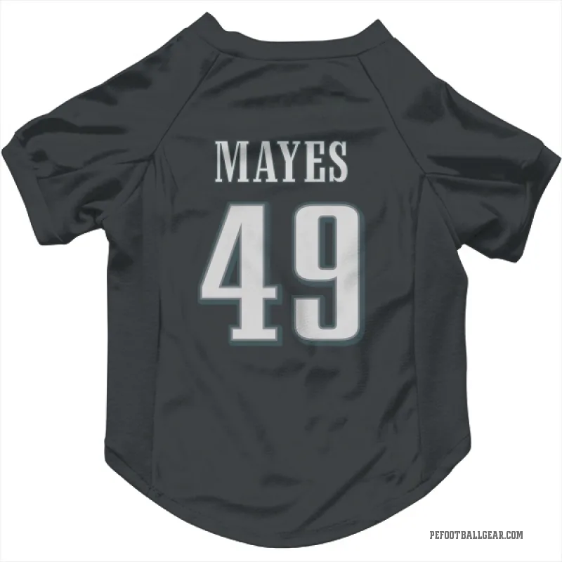 BJ Mayes Black Philadelphia Eagles Cat & Dog Pet Jersey