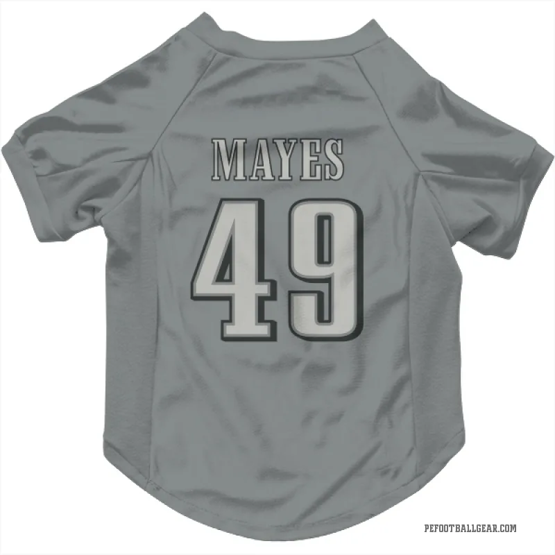 BJ Mayes Charcoal Philadelphia Eagles Cat & Dog Pet Jersey