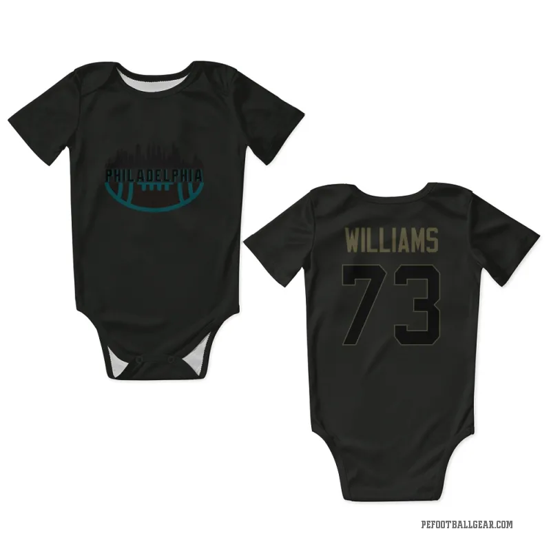 Cameron Williams  Black Philadelphia Eagles  Service Newborn & Infant Bodysuit