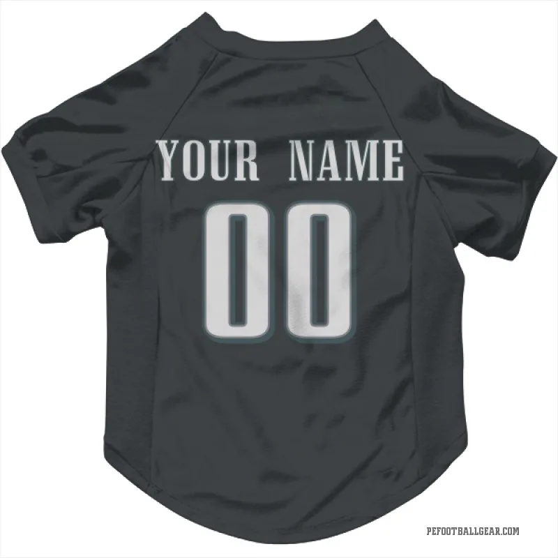 Custom Black Philadelphia Eagles Cat & Dog Pet Jersey