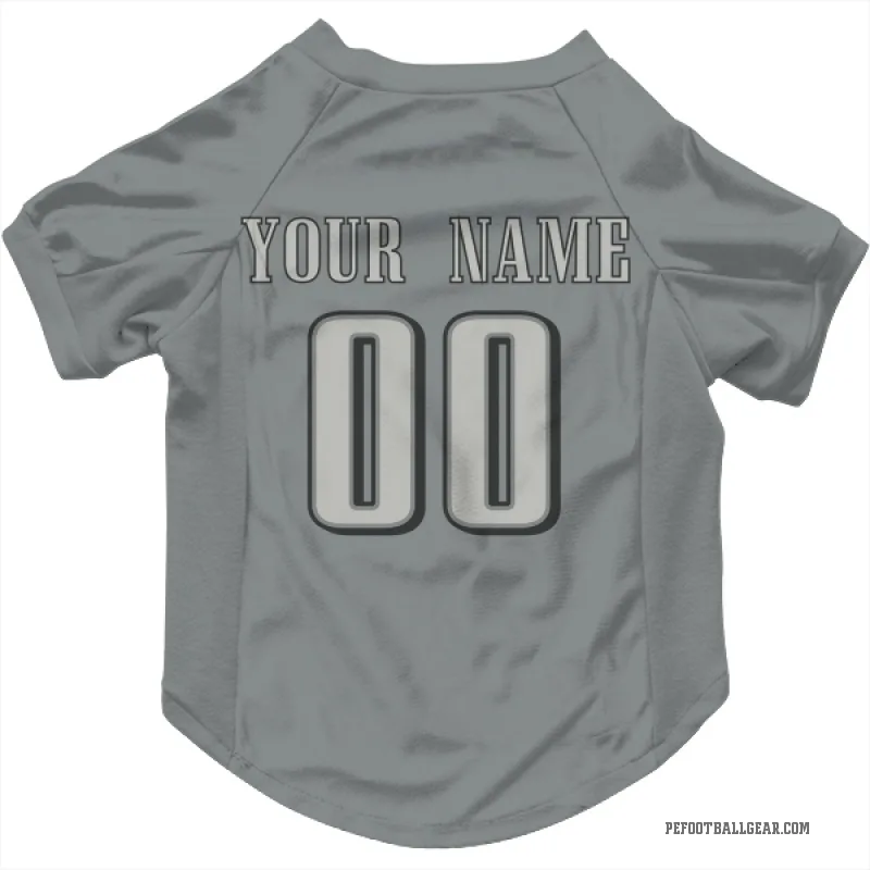 Custom Charcoal Philadelphia Eagles Cat & Dog Pet Jersey