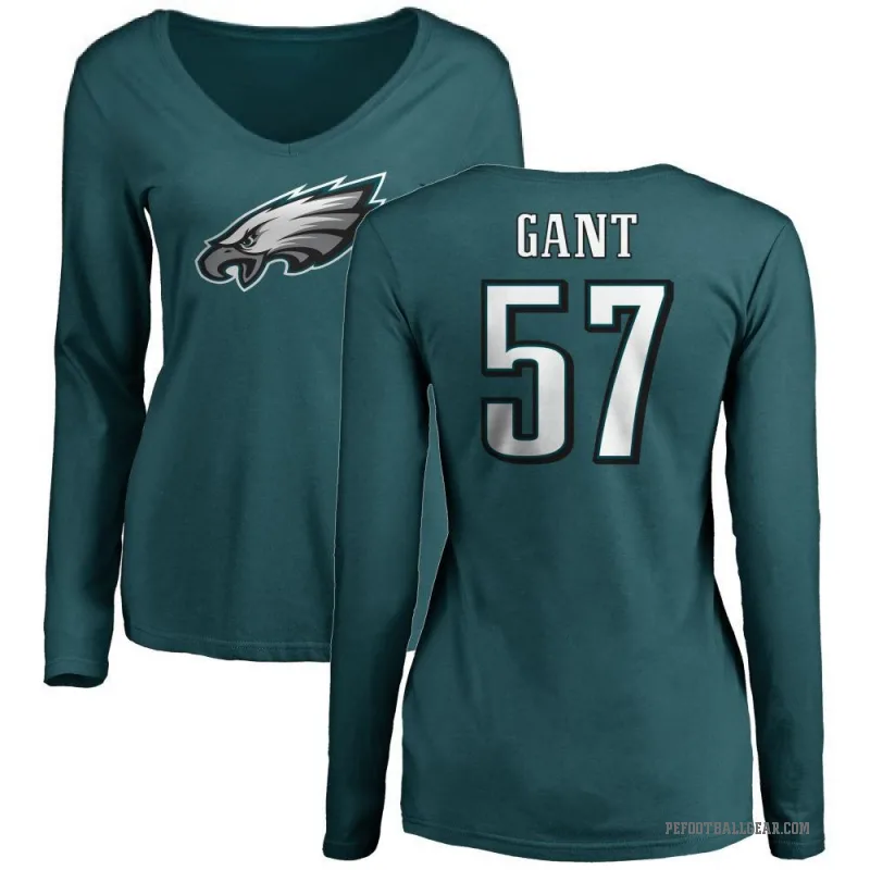 Dallas Gant Women's Green Philadelphia Eagles Long Sleeve T-Shirt -