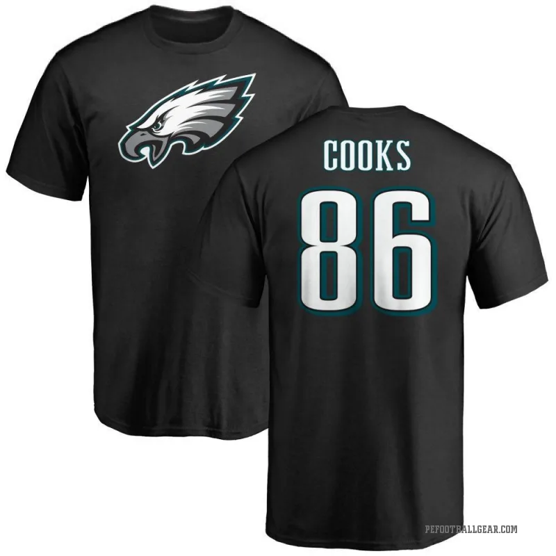 Elijah Cooks Men's Black Philadelphia Eagles Logo T-Shirt -