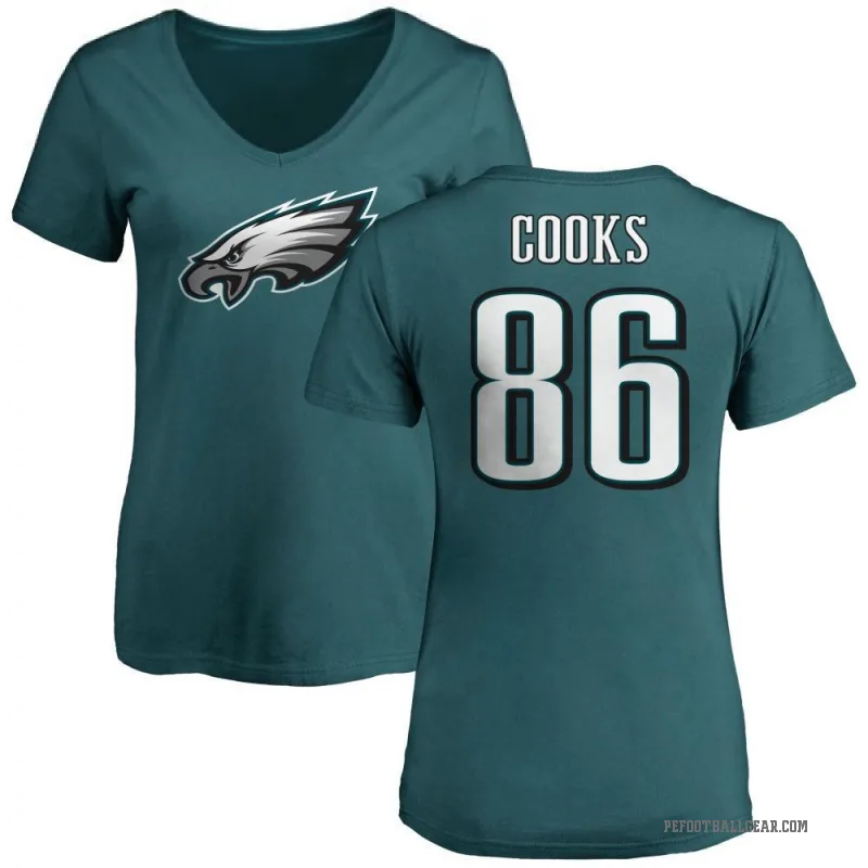 Elijah Cooks Women's Green Philadelphia Eagles Logo Slim Fit T-Shirt -