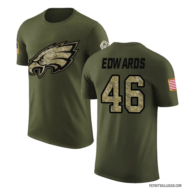 Herman Edwards Men's Olive Philadelphia Eagles Salute to Service T-Shirt
