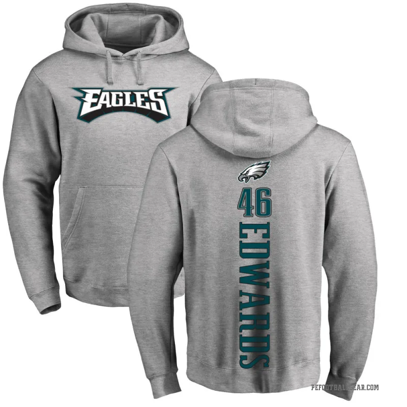 Herman Edwards Men's Philadelphia Eagles Pro Line Ash Backer Pullover Hoodie