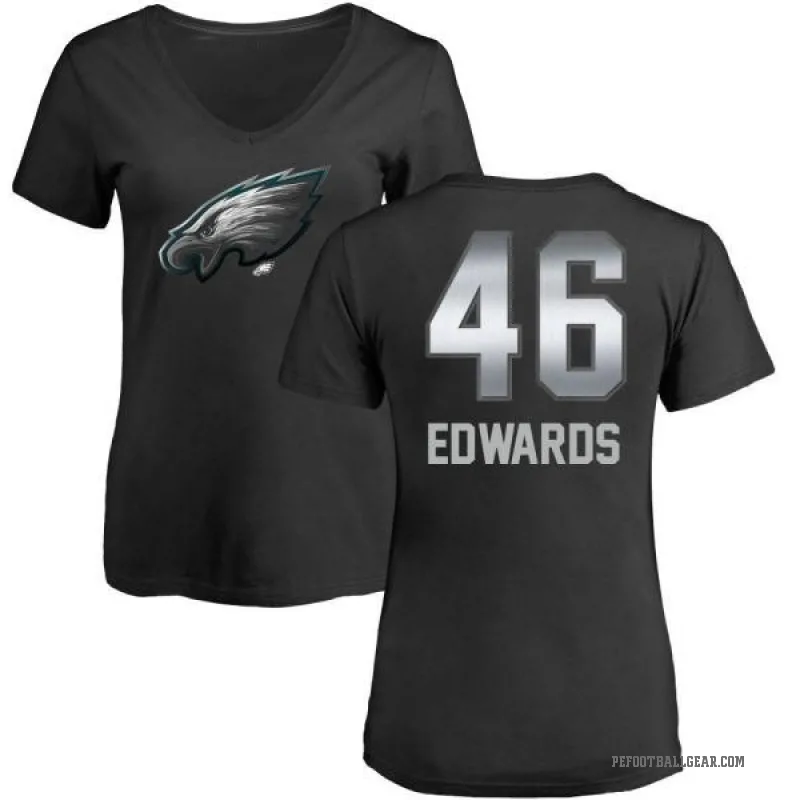 Herman Edwards Women's Black Philadelphia Eagles Midnight Mascot T-Shirt -