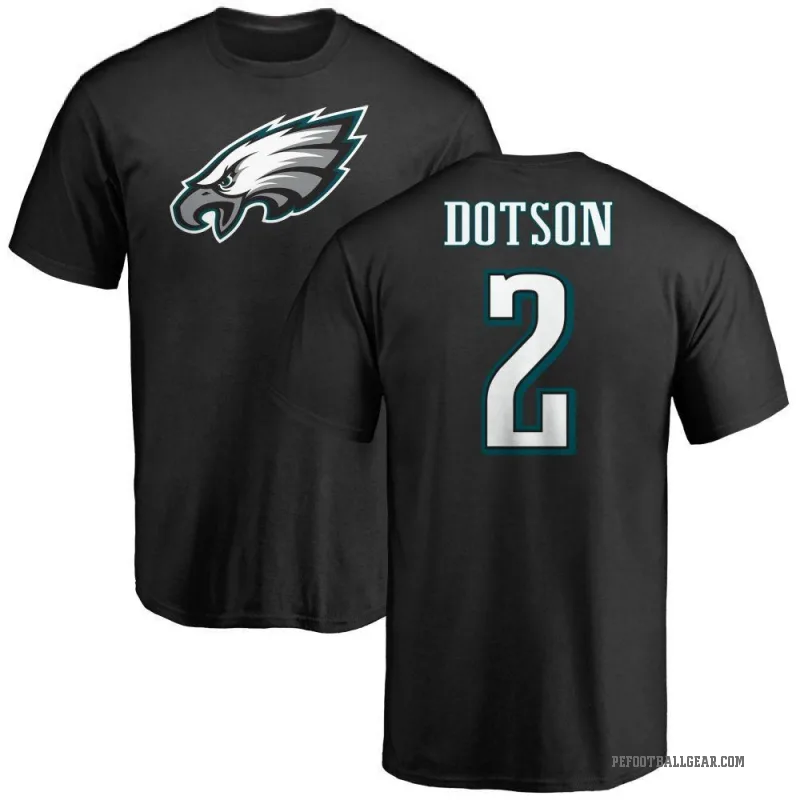 Jahan Dotson Men's Black Philadelphia Eagles Logo T-Shirt -