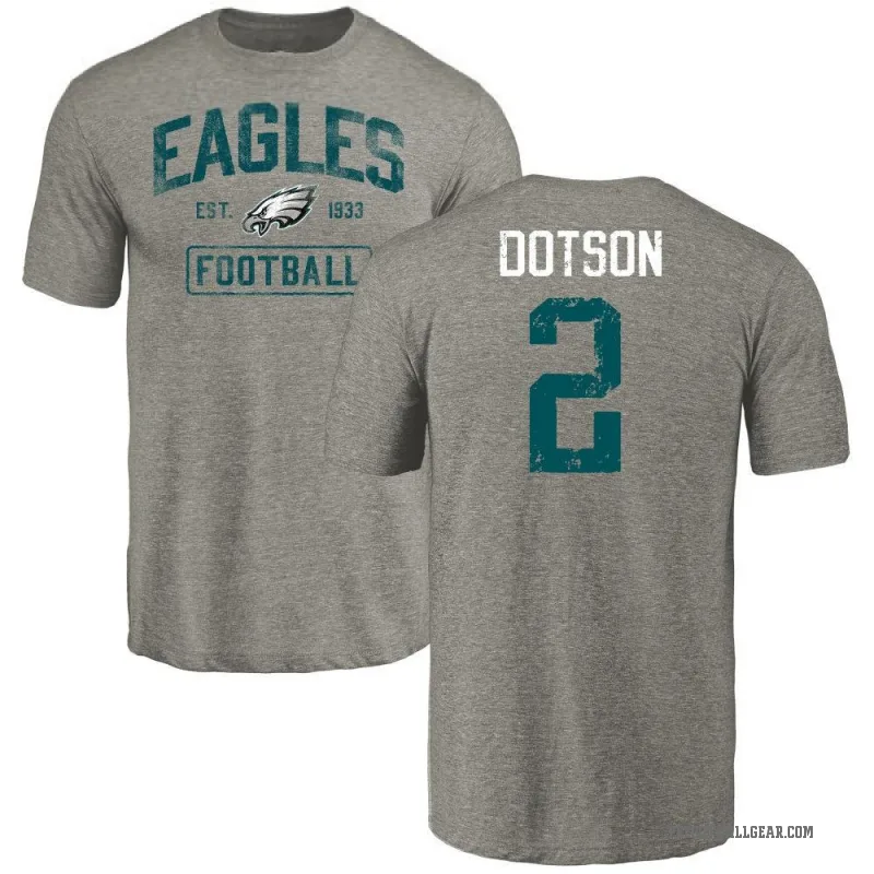 Jahan Dotson Youth Gray Philadelphia Eagles Distressed T-Shirt