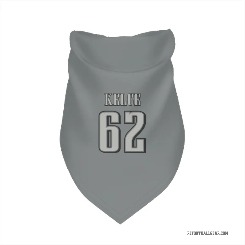 Jason Kelce Charcoal Philadelphia Eagles Cat & Dog Pet Bandana