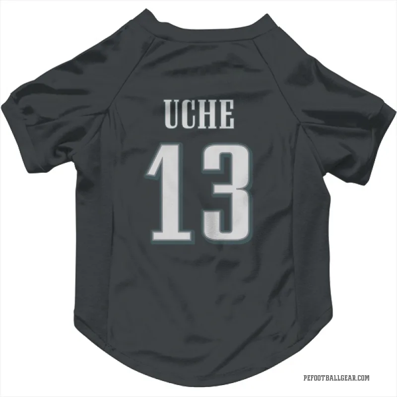 Joshua Uche Black Philadelphia Eagles Cat & Dog Pet Jersey