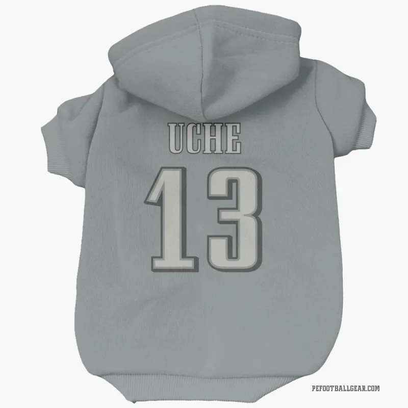 Joshua Uche Charcoal Philadelphia Eagles Cat & Dog Pet Hoodie