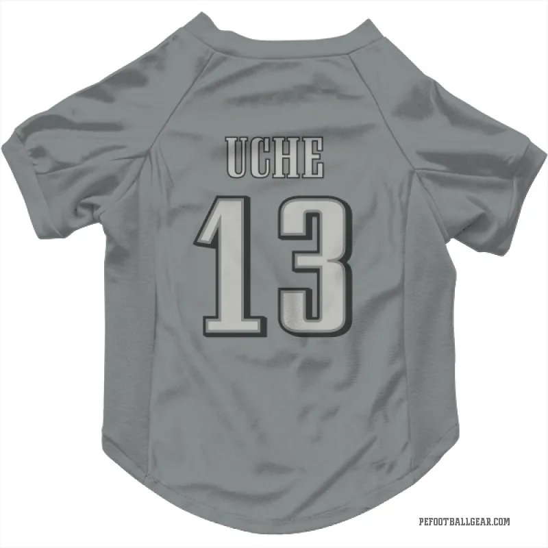 Joshua Uche Charcoal Philadelphia Eagles Cat & Dog Pet Jersey