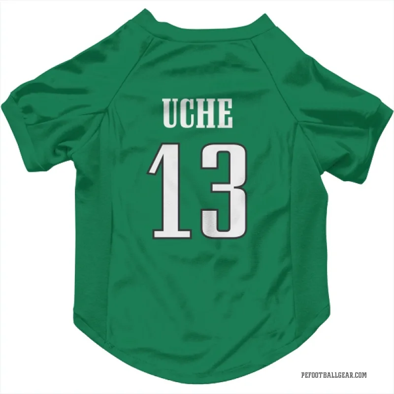 Joshua Uche Green Philadelphia Eagles Kelly Cat & Dog Pet Jersey