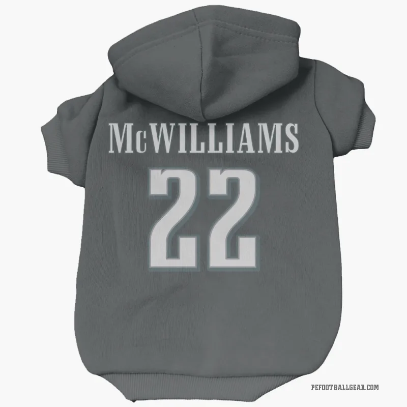 Mac McWilliams Black Philadelphia Eagles Cat & Dog Pet Hoodie