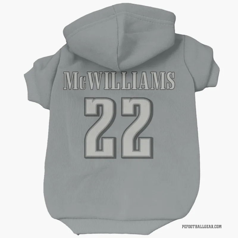 Mac McWilliams Charcoal Philadelphia Eagles Cat & Dog Pet Hoodie