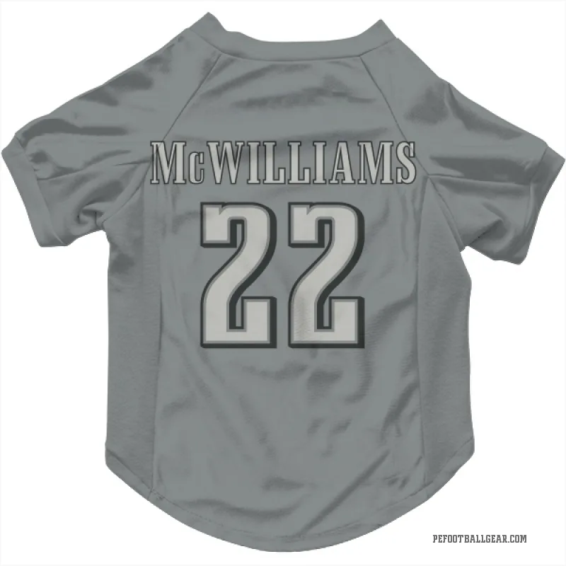 Mac McWilliams Charcoal Philadelphia Eagles Cat & Dog Pet Jersey