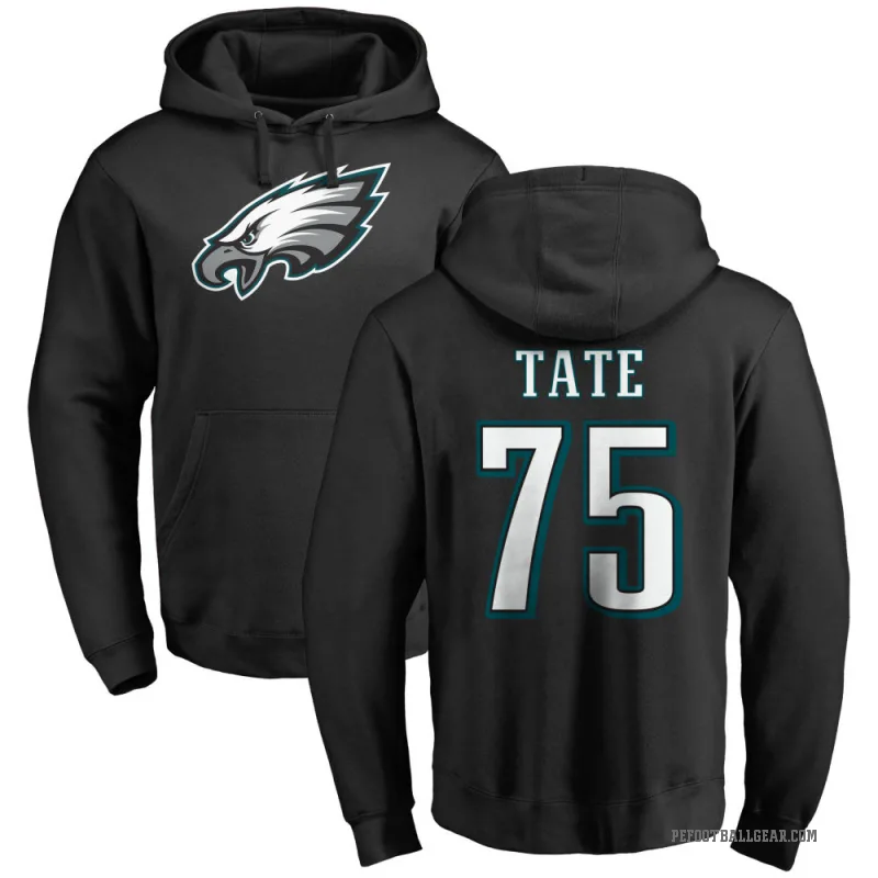 Marcus Tate Men's Black Philadelphia Eagles Pro Line Logo Pullover Hoodie