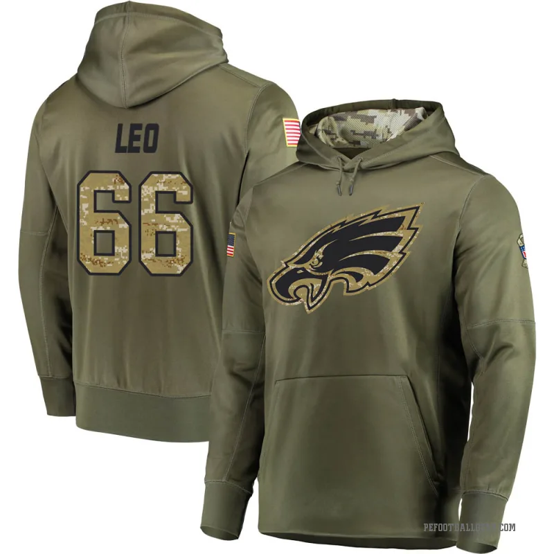 Matt Leo Men's Olive Philadelphia Eagles Salute to Service Pullover Hoodie