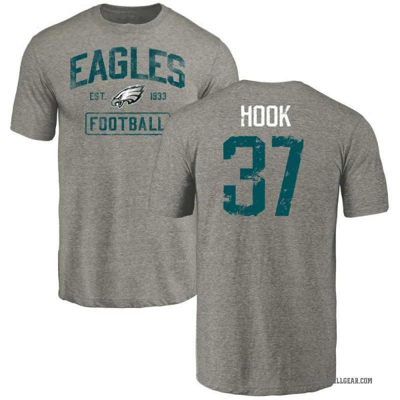 Maxen Hook Men's Gray Philadelphia Eagles Distressed T-Shirt