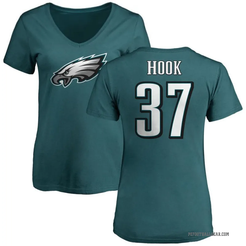 Maxen Hook Women's Green Philadelphia Eagles Logo Slim Fit T-Shirt -