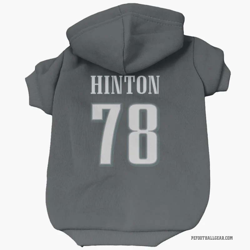 Myles Hinton Black Philadelphia Eagles Cat & Dog Pet Hoodie