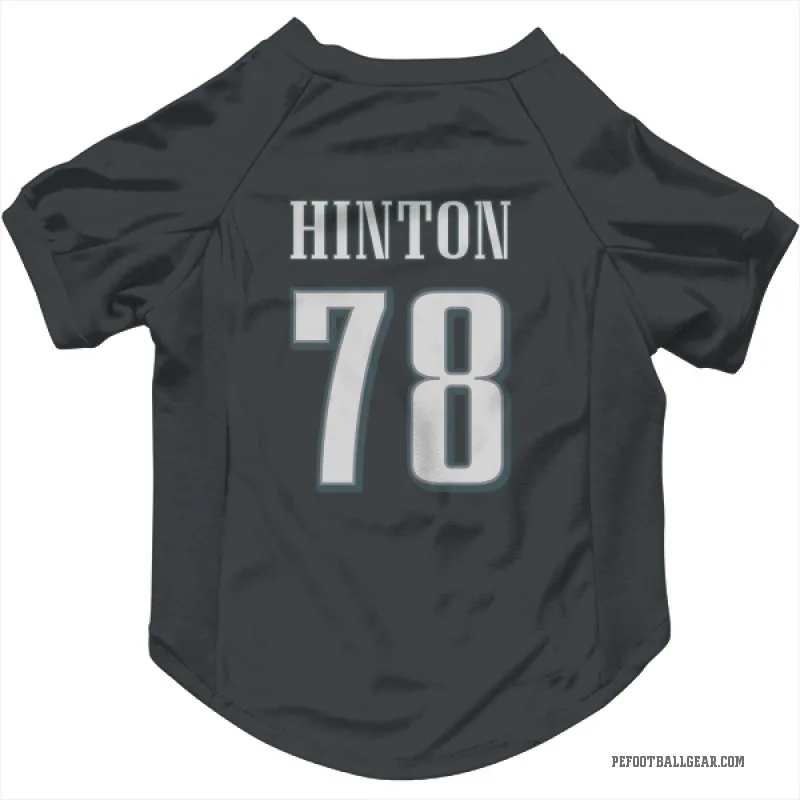Myles Hinton Black Philadelphia Eagles Cat & Dog Pet Jersey