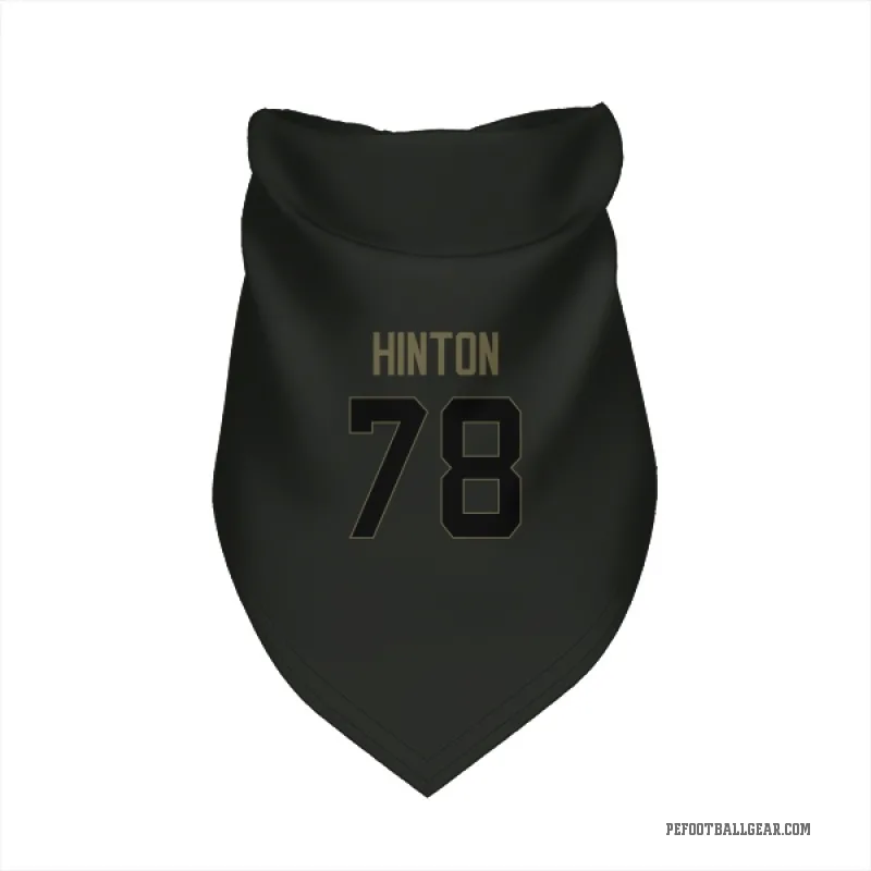 Myles Hinton Black Philadelphia Eagles Service Cat & Dog Pet Bandana
