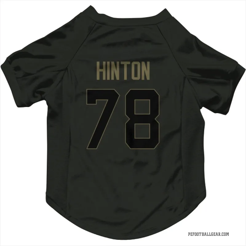 Myles Hinton Black Philadelphia Eagles Service Cat & Dog Pet Jersey