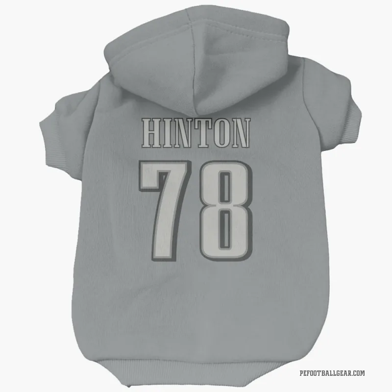 Myles Hinton Charcoal Philadelphia Eagles Cat & Dog Pet Hoodie
