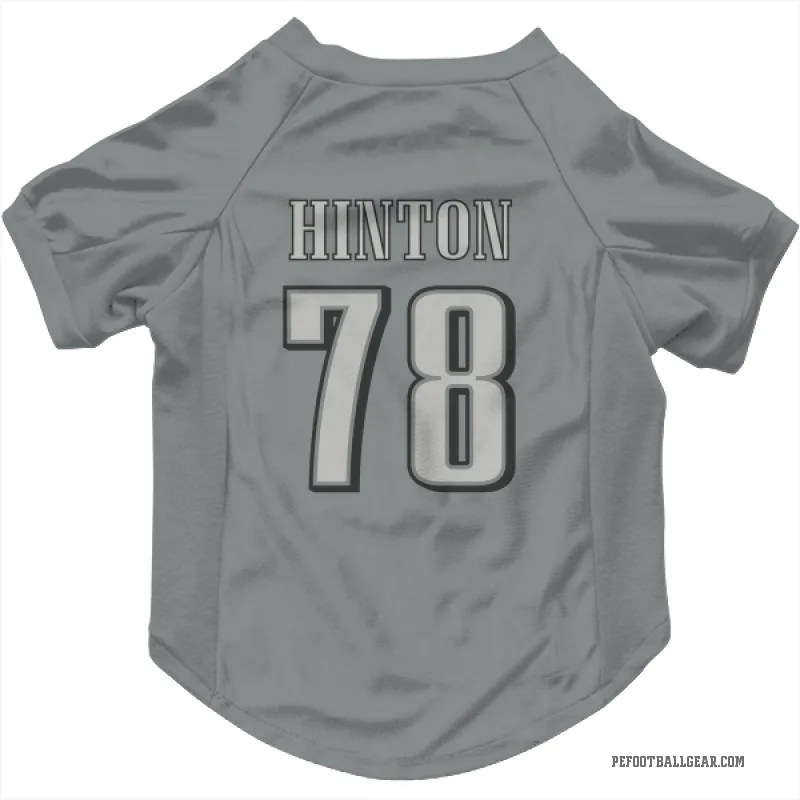 Myles Hinton Charcoal Philadelphia Eagles Cat & Dog Pet Jersey