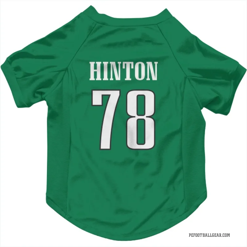 Myles Hinton Green Philadelphia Eagles Kelly Cat & Dog Pet Jersey