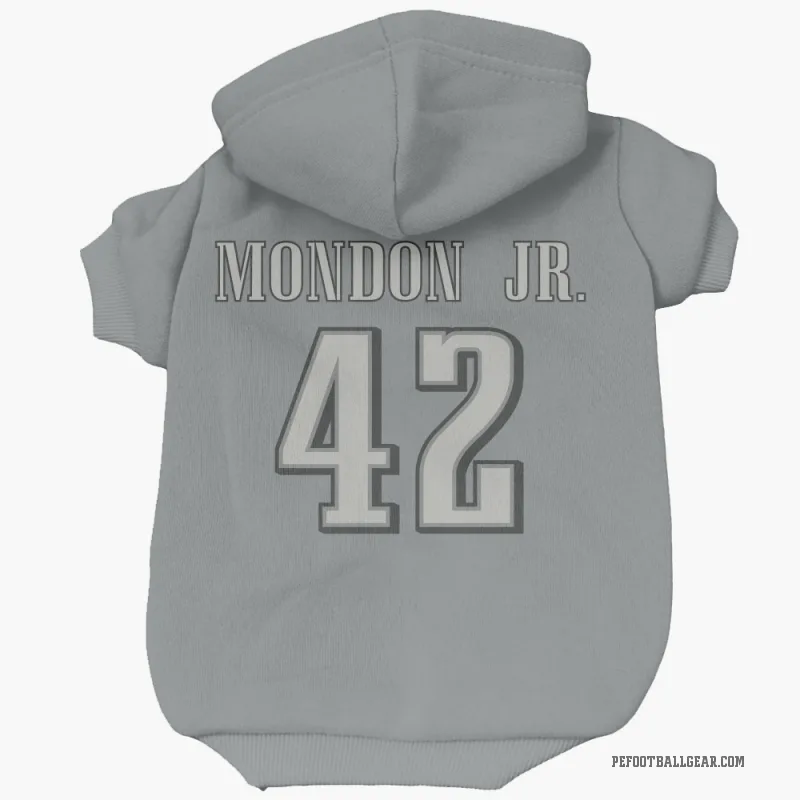 Smael Mondon Jr. Charcoal Philadelphia Eagles Cat & Dog Pet Hoodie