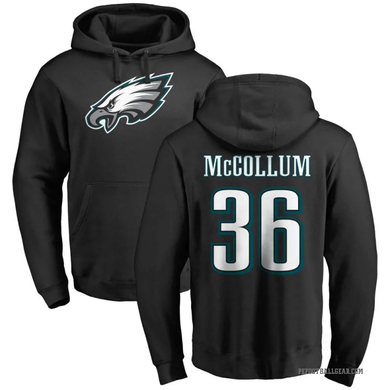 Tristin McCollum Men's Black Philadelphia Eagles Pro Line Logo Pullover Hoodie